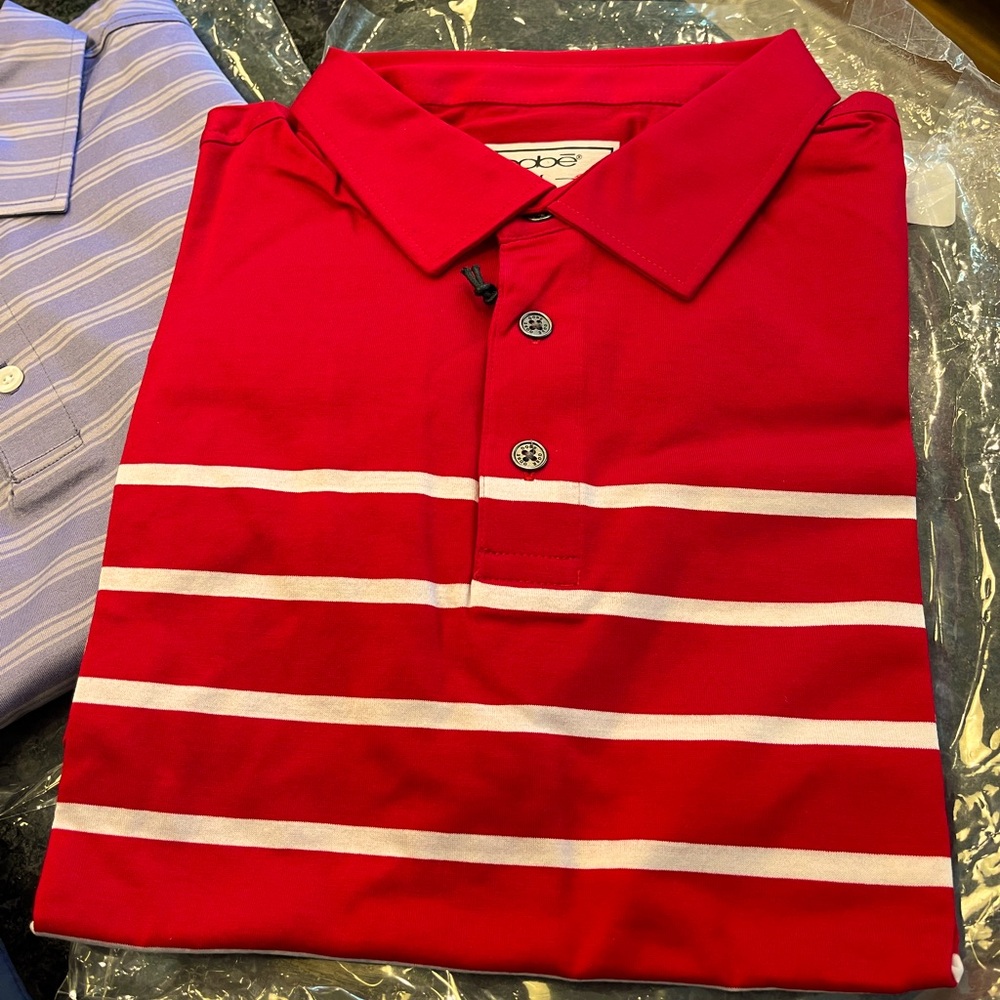 Oobe Red Striped Polo Shirt
